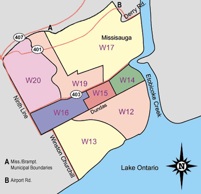 Mississauga Ontario Real Estate Areas Covered